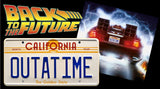 License Plate Back To The Future "OUTATIME" Collectible