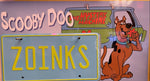 License Plate Scooby Doo<sd> "ZOINKS" </sd> Collectible