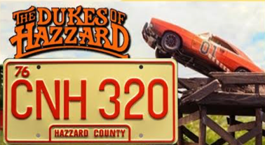 License Plate Dukes of Hazzard General Lee "CNH 320" Collectible